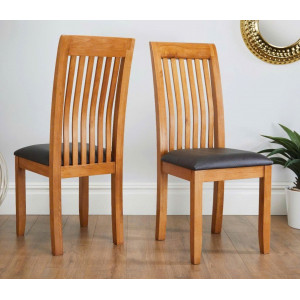 Oak : Ghế Gỗ Sồi 6 Nan - Mặt Nệm